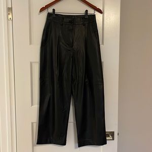 Faux leather crop pants.